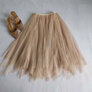 Elegant Tulle Midi Skirt 🌷
