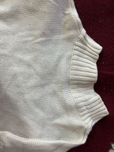 Cream Knitted Turtleneck Sweater