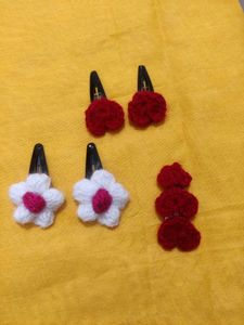 Cute Crochet Flower Hair Clips♥️🌸