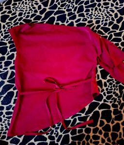 Elegant One-Shoulder red tops