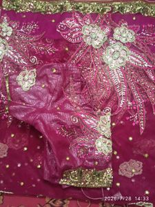 Magenta Designer Saree