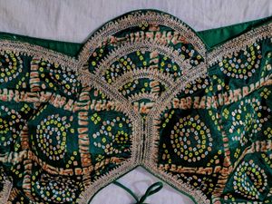 Designer Green Embroidered Blouse