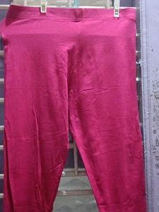 pink Cotton Leggings X L