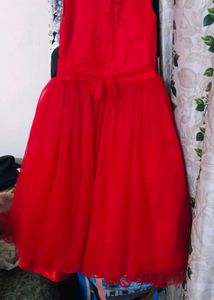 kids girls red frock