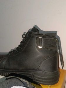 Black Lace-Up Combat Boots