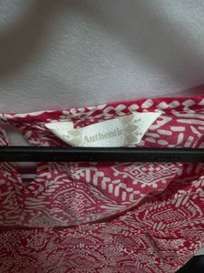 Pink &amp; White Printed Tank Top