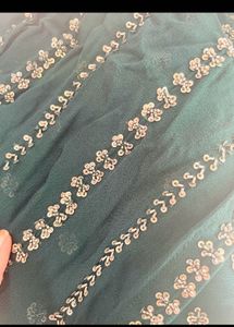 Elegant Emerald Green Gown with Embellishments