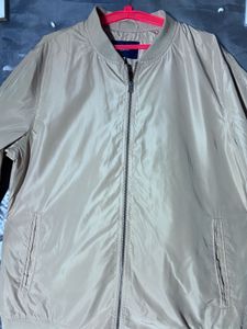 Men's Beige Bomber Jacket