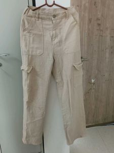 Beige Cargo Pants