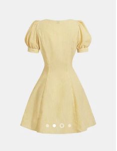 Savana stripped butter yellow dress
