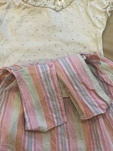 Striped Baby Dress with Polka Dot Top
