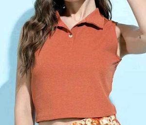 Tokyo Talkies Women Terracotta Solid Shirt Style