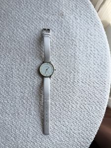 Original Skagen Denmark White Leather Strap Watch