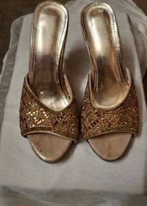 Sparkling Embellished Heeled Sandals