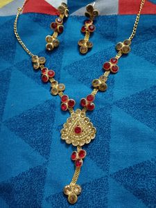 Red And Golden Jewellery Set