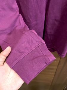 Purple Long Sleeve Collared Top