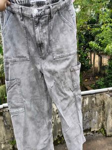 Grey Cargo Jeans