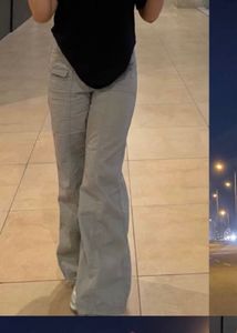 H&M Pure Cotton Canvas Cargo Trousers