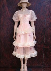 KoreanPink Ruffled Layered Party Dress🤍💖