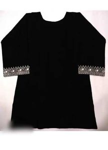 Embellished short Black Kurta