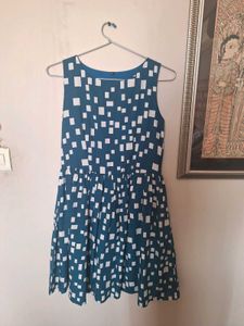 Blue & White Pattern Dress