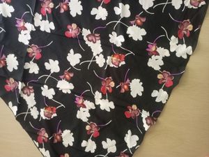 One Piece Black White Flower Print
