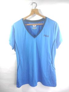 Fila Blue V-Neck Athletic T-Shirt