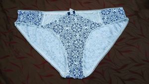 Delicate Blue &amp; White Patterned Panties