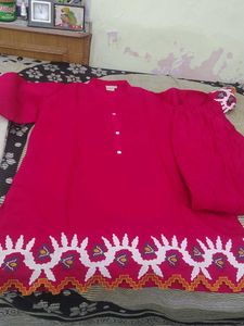 Beautiful Pink cordsetSet with Embroidery