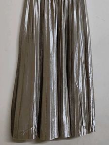 Metallic Pleated Skirt