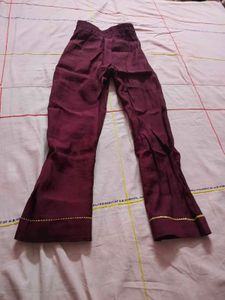 Elegant Maroon Kurta with Gold Embroidery