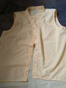 Sleeveless Gingham Blouse