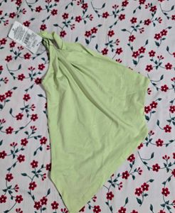 Light Green Twist Neck Tank Top