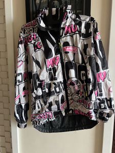 Stylish Graphic Print Windbreaker Jacket