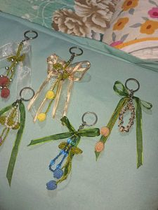 Handmade Beaded Crochet Keychain Charms (Set of 1)