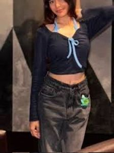 Stylish Navy Blue Crop Top