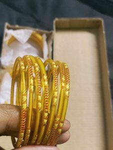 Glass Bangles- Yellow and Red