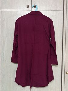 Embroidered Burgundy Kurta