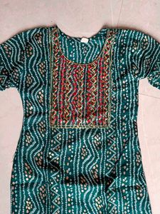 Elegant Green Printed Kurta