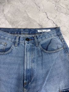 Blue Denim Cargo baggy Jeans