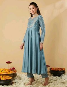 Elegant Blue Kurta Set with Dupatta