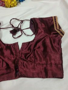 Elegant Maroon Satin Blouse