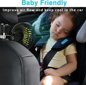 Automobile Cooling Fan for Backseat Portable Car F