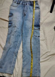 Light Wash Cargo Jeans