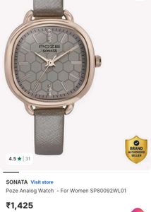 Elegant Sonata Watch with Brown Strap