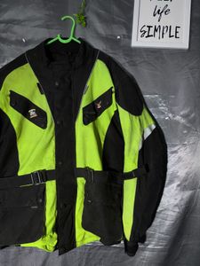 Men's Neon and Black Motorcycle Jacket