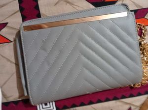 Chic Grey Quilted Crossbody Bag