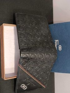 Salvatore Ferragamo Black Leather Wallet