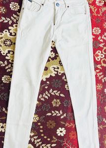 Men's White Slim Fit Jeans