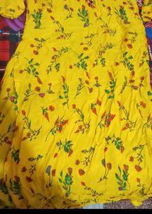 Floral Yellow Kurta